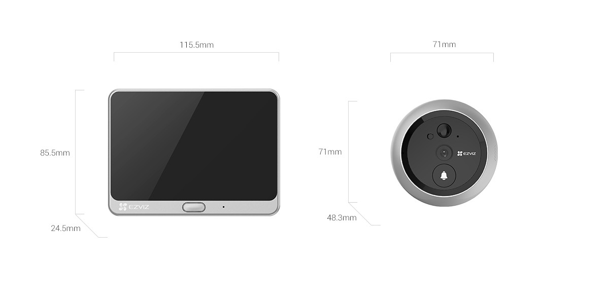 Ezviz DP2C Portable Wi-Fi Peephole Video Doorbell