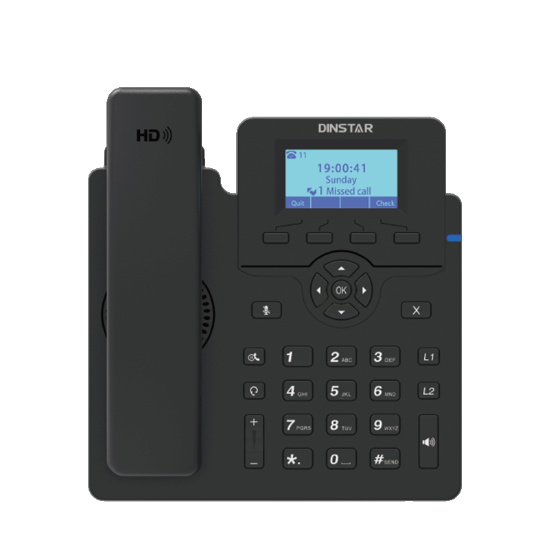 DINSTAR C60UP Entry Level IP Phone with POE & With Adapter